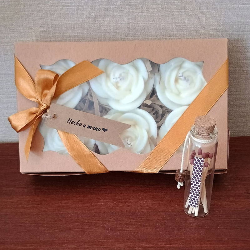 Rosas Eternas - Pack x6 velas